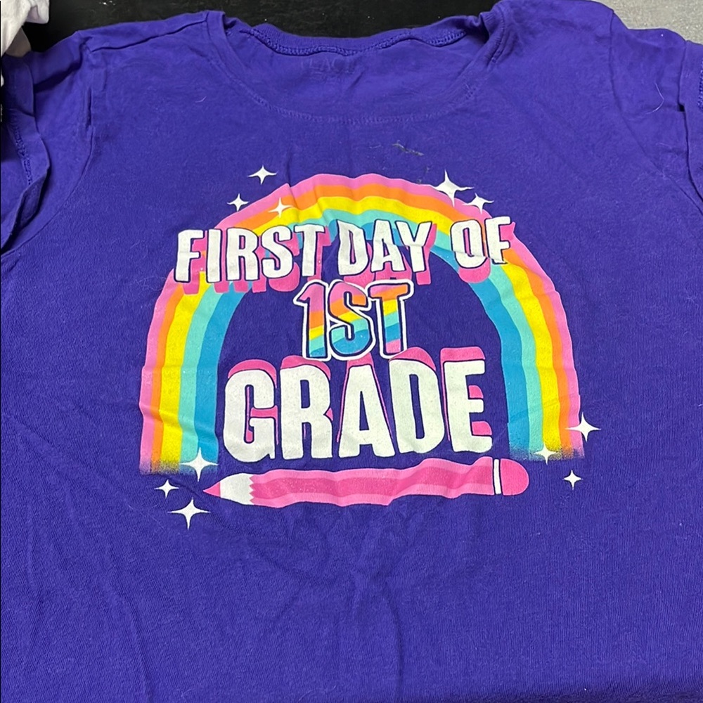 Purple Kids 'First Day of 1st Grade' T-Shirt